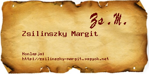 Zsilinszky Margit névjegykártya